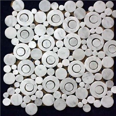 Mosaïque de marbre blanc de Carrare