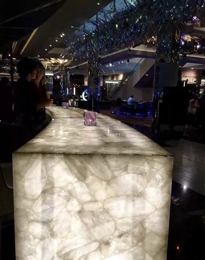 Dalles de pierre rétroéclairées Quartzite en cristal