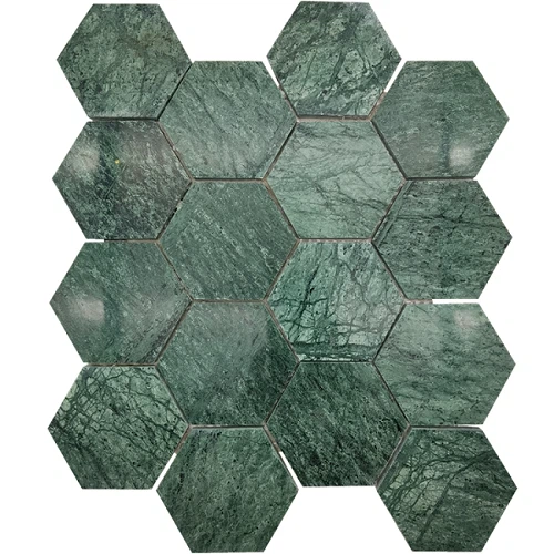 Mosaïque en céramique mélangée d'art de marbre vert